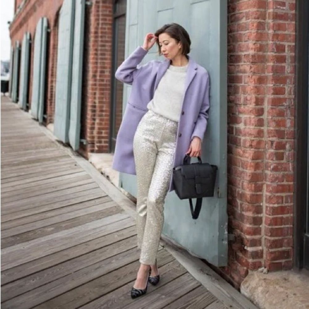 NWT Everlane Cocoon Wool blend Coat in Lavender / Purple - Picture 9 of 13